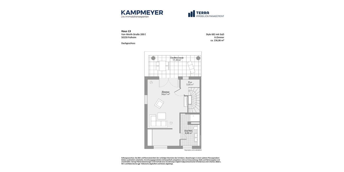Doppelhaushälfte Pulheim - 6 Zimmer, 237 m&sup2;, 3.080&euro; | Angebot:25960460