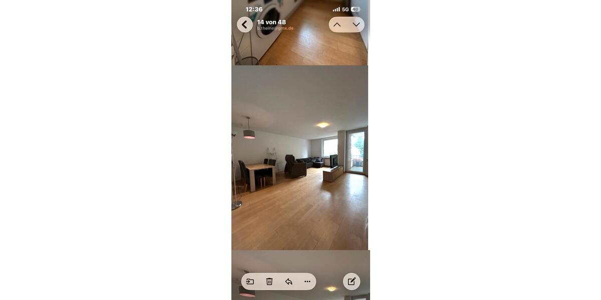 Etagenwohnung Düsseldorf Heerdt - 2 Zimmer, 76 m&sup2;, 1.550&euro; | Angebot:26038699