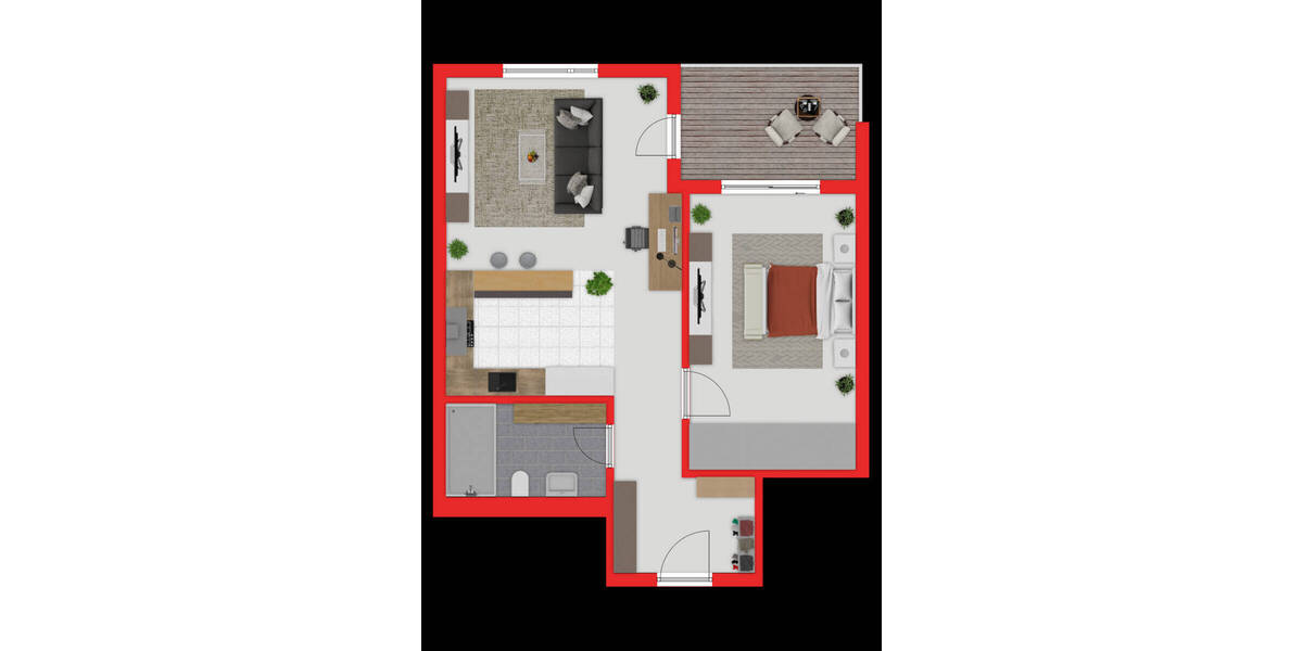 Etagenwohnung Leverkusen Lützenkirchen - 2 Zimmer, 55 m&sup2;, 715&euro; | Angebot:26247284