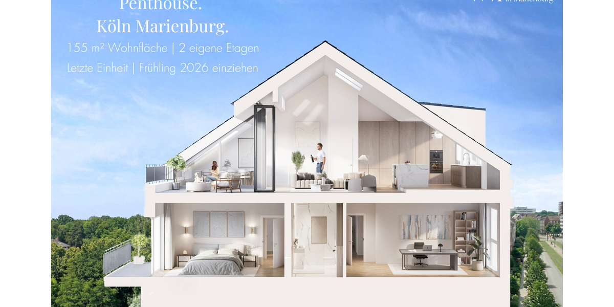 Etagenwohnung Köln Marienburg - 4 Zimmer, 155 m&sup2;, 1.099.000&euro; | Angebot:22855549