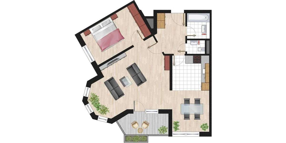 Etagenwohnung Köln Nippes - 2 Zimmer, 72 m&sup2;, 279.000&euro; | Angebot:25742897