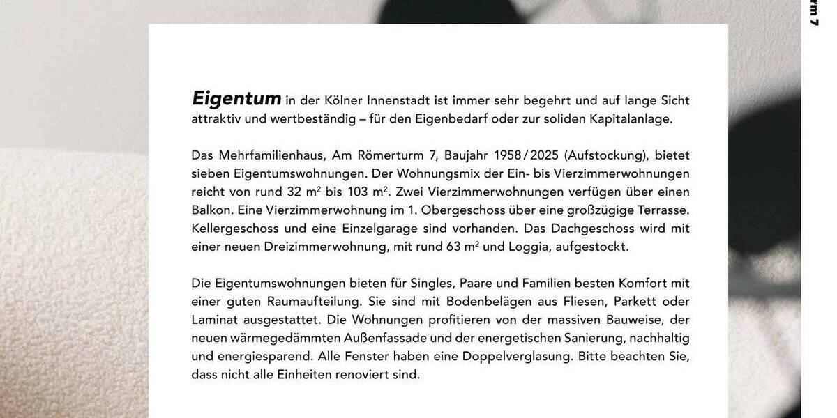 Etagenwohnung Köln Altstadt-Nord - 2 Zimmer, 48 m&sup2;, 339.000&euro; | Angebot:25729910