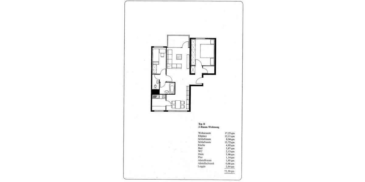 Etagenwohnung Wuppertal Elberfeld - 3 Zimmer, 72 m&sup2;, 165.000&euro; | Angebot:26274206