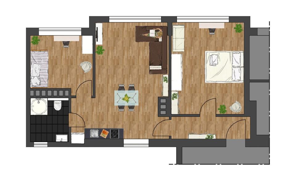 Etagenwohnung Köln Innenstadt - 3 Zimmer, 70 m&sup2;, 2.035&euro; | Angebot:25855892