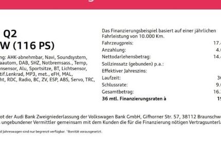 Audi Q2 38.858 km 17.450 &euro; Düsseldorf 40233