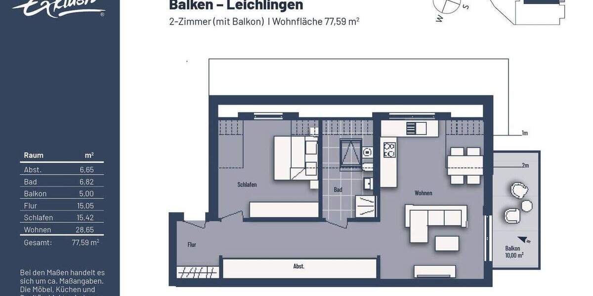 Etagenwohnung Leichlingen - 2 Zimmer, 77 m&sup2;, 340.000&euro; | Angebot:25690407