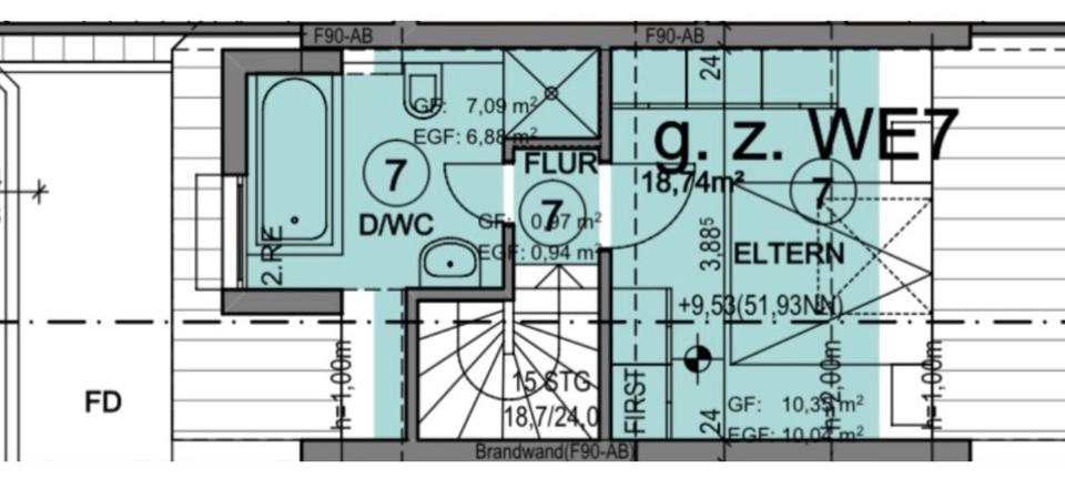 Maisonettenwohnung Köln Nippes - 3 Zimmer, 66 m&sup2;, 479.000&euro; | Angebot:25594053