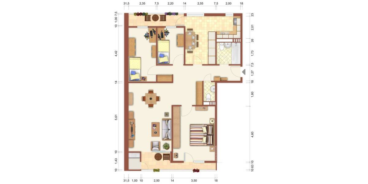 Etagenwohnung Erkrath Hochdahl - 4 Zimmer, 87 m&sup2;, 1.030&euro; | Angebot:26246747