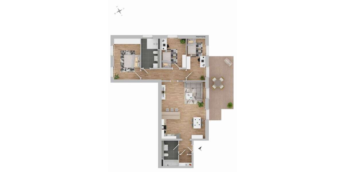 Etagenwohnung Dormagen Sankt Peter - 4 Zimmer, 106 m&sup2;, 1.290&euro; | Angebot:26833330