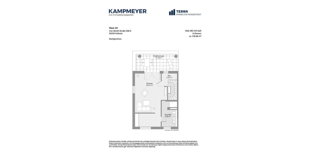 Doppelhaushälfte Pulheim - 6 Zimmer, 237 m&sup2;, 3.140&euro; | Angebot:25960461