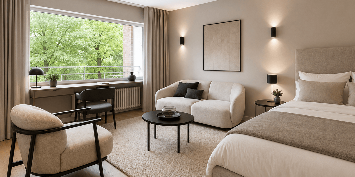 Zimmer Düsseldorf Stadtbezirk 5 - 1 Zimmer, 1.400&euro; | Angebot:27362120