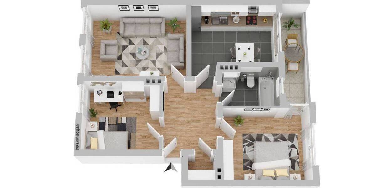 Etagenwohnung Neuss Barbaraviertel - 3 Zimmer, 209.900&euro; | Angebot:26175041