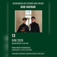 DUO HAFDAR | Musikabend mit Gitarre und Violine 13.06.2026 Piano-Frenzy Musikschule