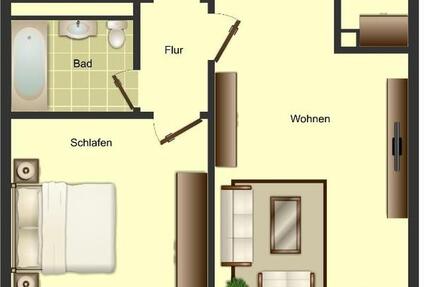 Wohnung Monheim am Rhein - 2 Zimmer, 59 m&sup2;, 649&euro; | Angebot:26641583