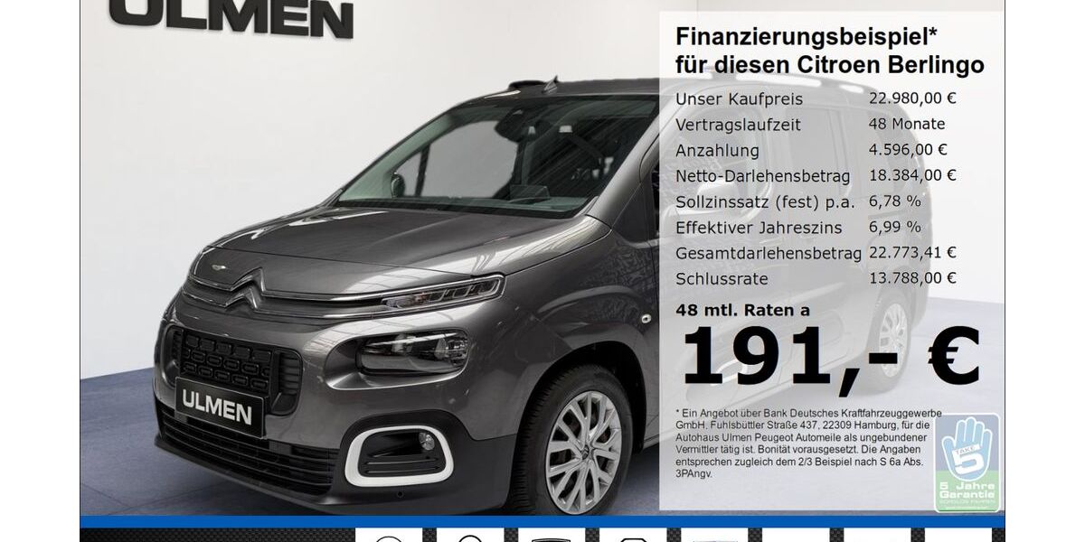 Citroen Berlingo 55.578 km 22.980 &euro; Düsseldorf 40233