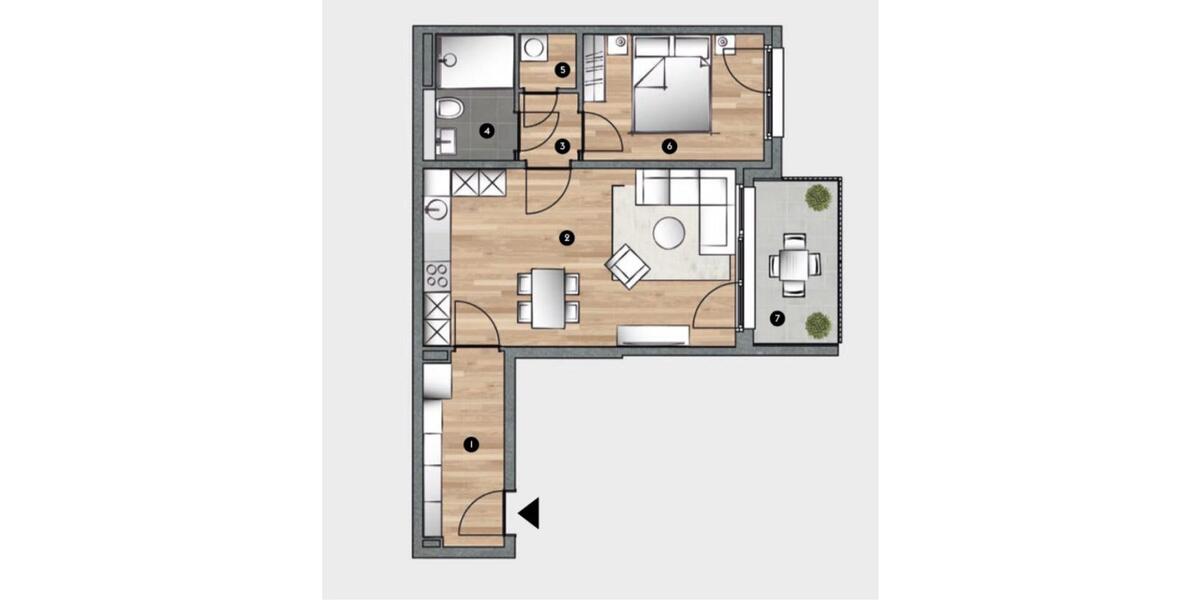 Etagenwohnung Düsseldorf Stadtbezirk 3 - 2 Zimmer, 59 m&sup2;, 1.490&euro; | Angebot:26040815