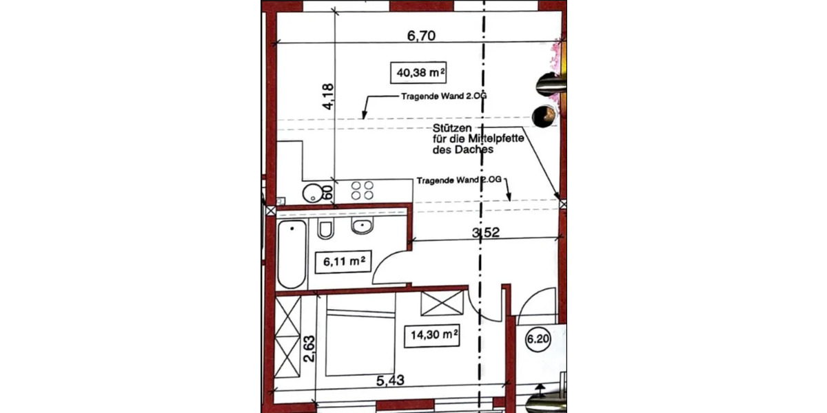 Terrassenwohnung Köln Marienburg - 2 Zimmer, 66 m&sup2;, 1.400&euro; | Angebot:26117795