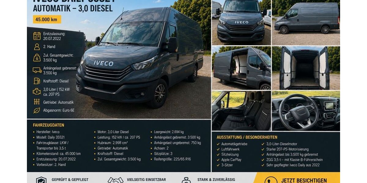 IVECO Andere 45.000 km 34.999 &euro; Solingen 42699