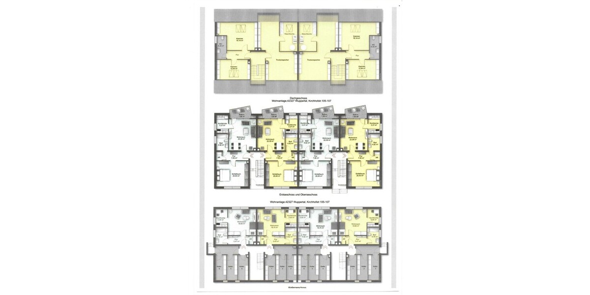 Wohnkomplex von 3 Mehrfamilienhäusern in Wuppertal - Wohnanlage Wuppertal Dornap | Angebot:7920234