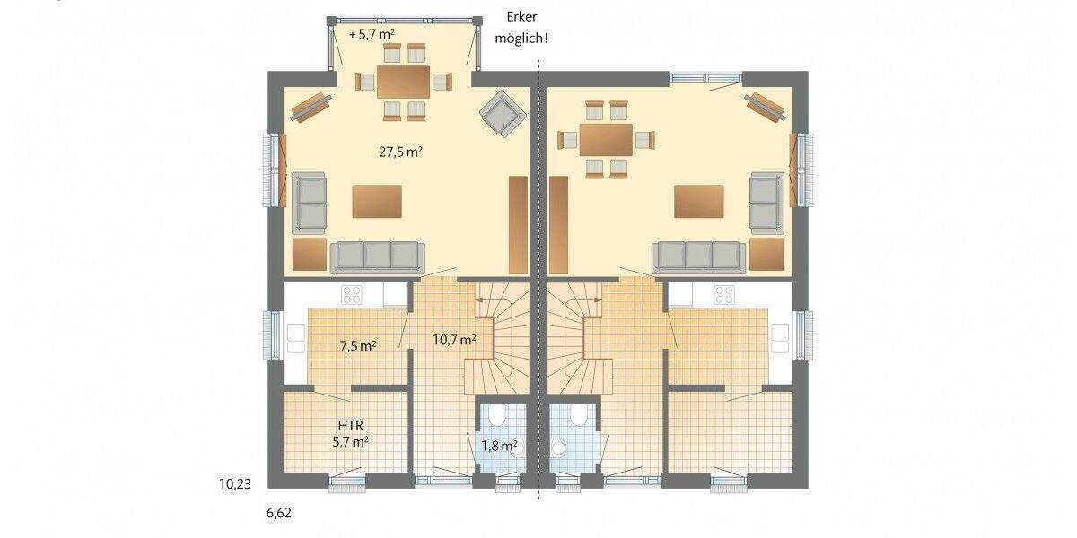 Doppelhaushälfte Düsseldorf Unterrath - 4 Zimmer, 121 m&sup2;, 796.300&euro; | Angebot:26307392