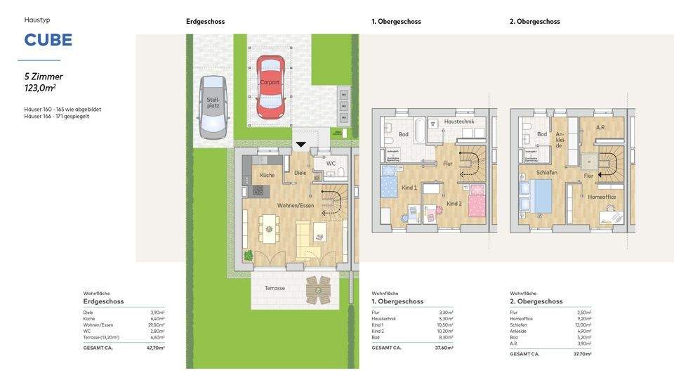 Reihenmittelhaus Leverkusen Steinbüchel - 5 Zimmer, 123 m&sup2;, 579.000&euro; | Angebot:25775761