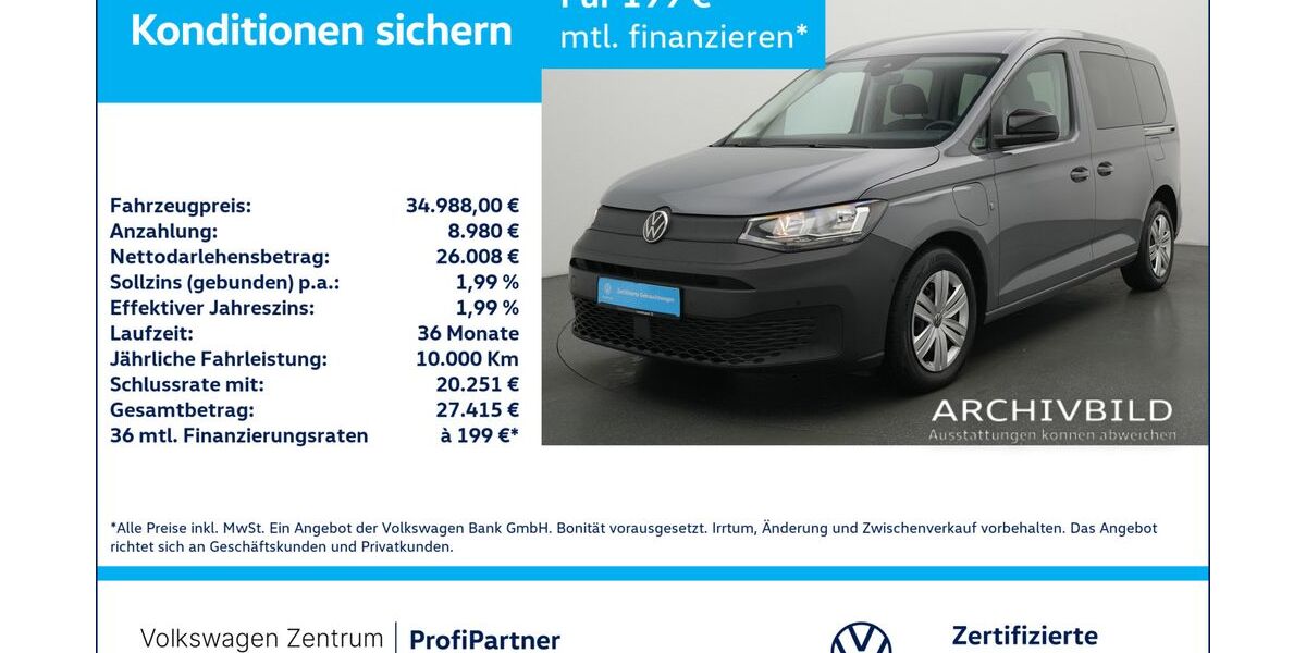VW Caddy 9.488 km 34.988 &euro; Leverkusen 51379