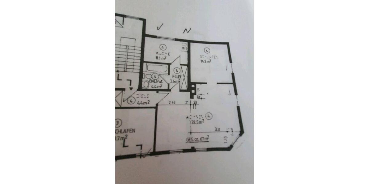 Etagenwohnung Wuppertal Gemarkung Langerfeld - 2 Zimmer, 67 m&sup2;, 85.000&euro; | Angebot:26109211