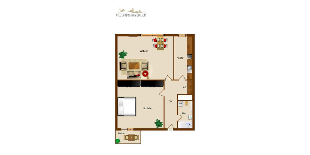 Helle 2 Zimmerwohnung mit Balkon zwischen Fußgängerzone und Laurentiusplatz! - Etagenwohnung Wuppertal Luisenviertel | Angebot:25257831