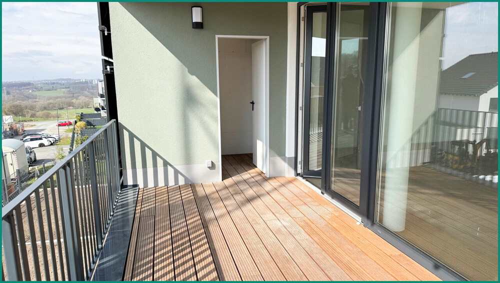 NEUBAU-ERSTBEZUG: MODERNE 3-ZIMMER-WOHNUNG MIT AUFZUG, GROSSEM BALKON UND PKW-STELLPLATZ IN RADEVORM - Etagenwohnung Radevormwald Karthausen | Angebot:26178560