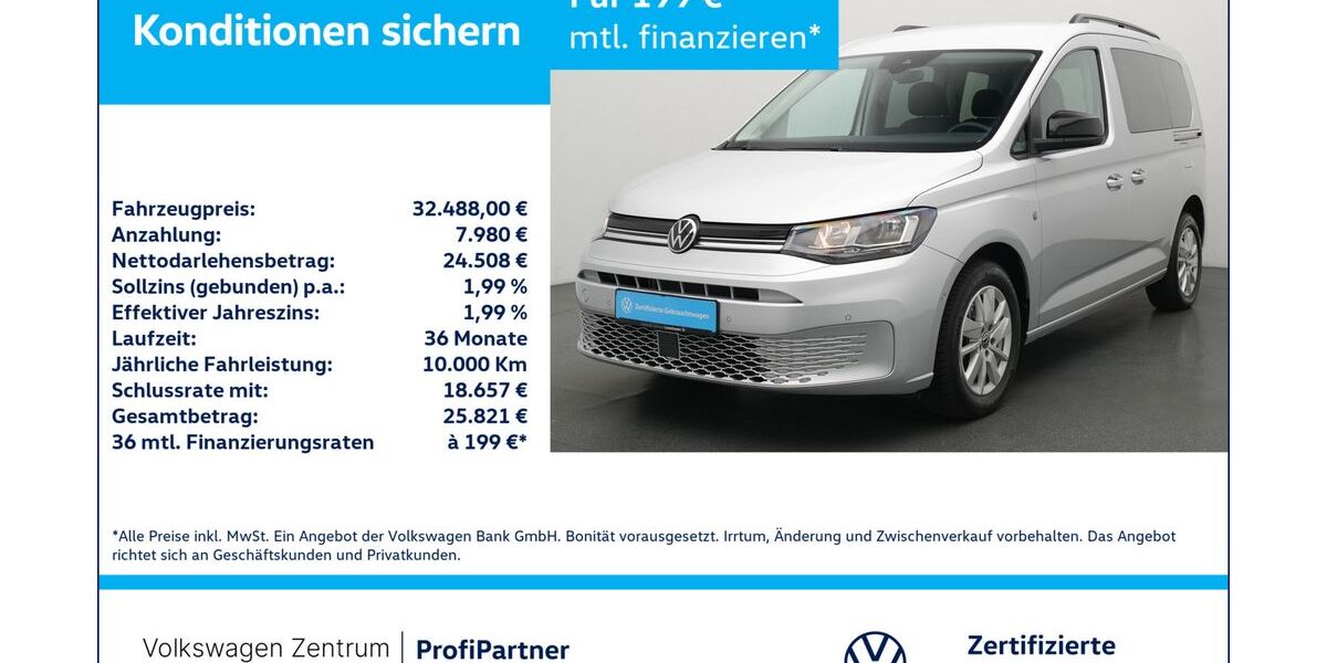 VW Caddy 9.121 km 32.480 &euro; Leverkusen 51379