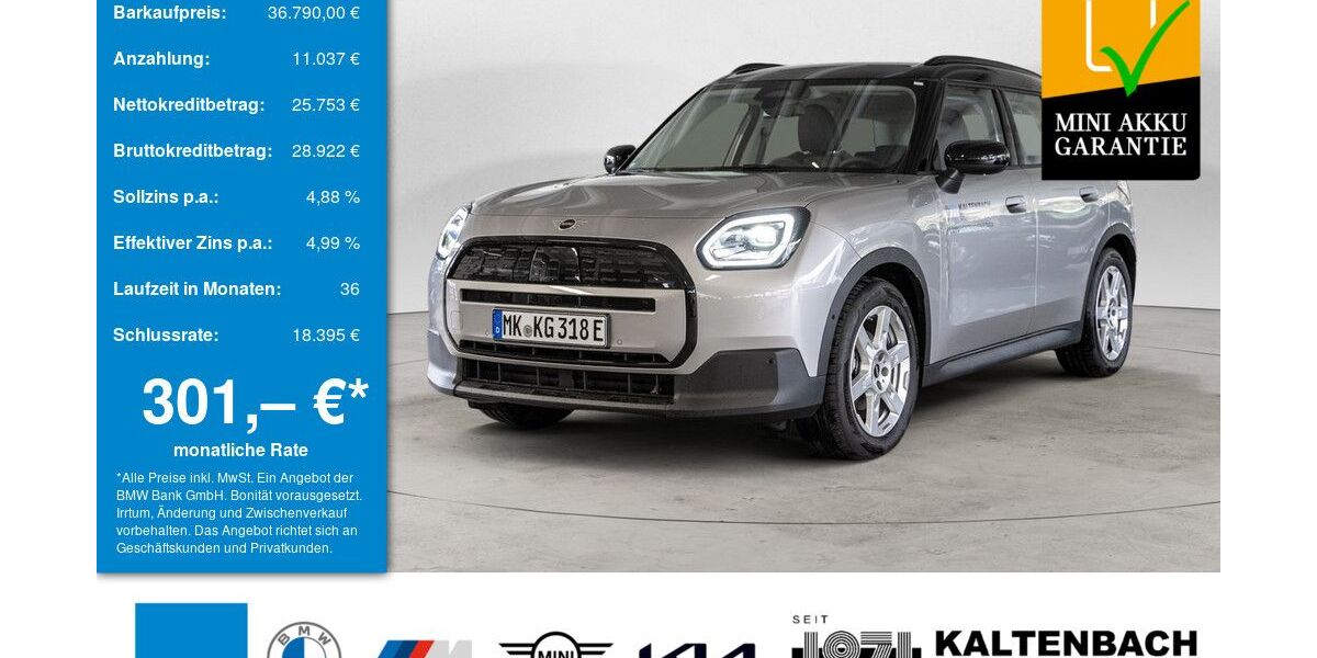 Mini Countryman E (Cooper) 8.532 km 36.790 &euro; Bergisch Gladbach 51469