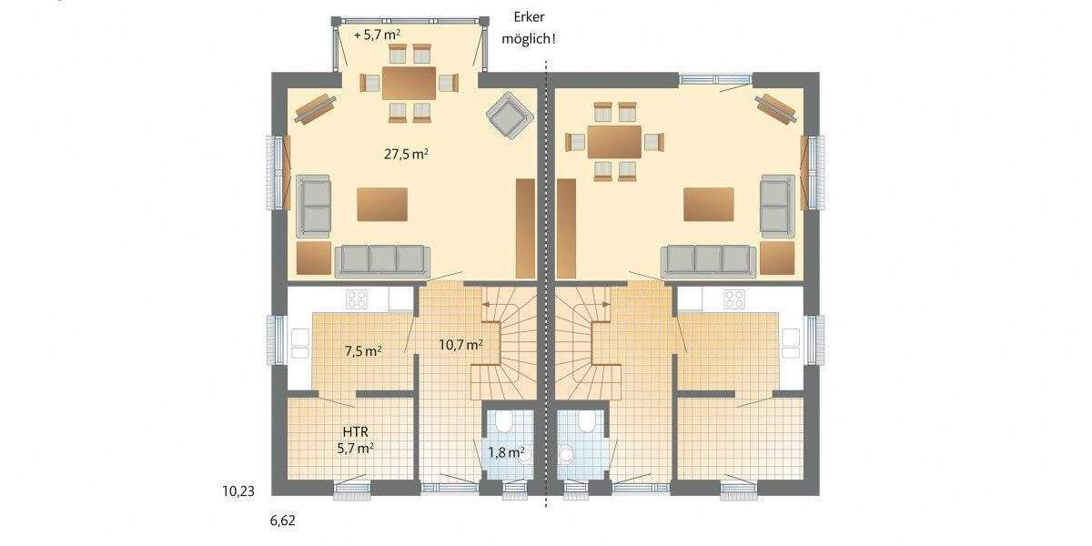 Doppelhaushälfte Düsseldorf Unterrath - 4 Zimmer, 121 m&sup2;, 796.300&euro; | Angebot:25675516