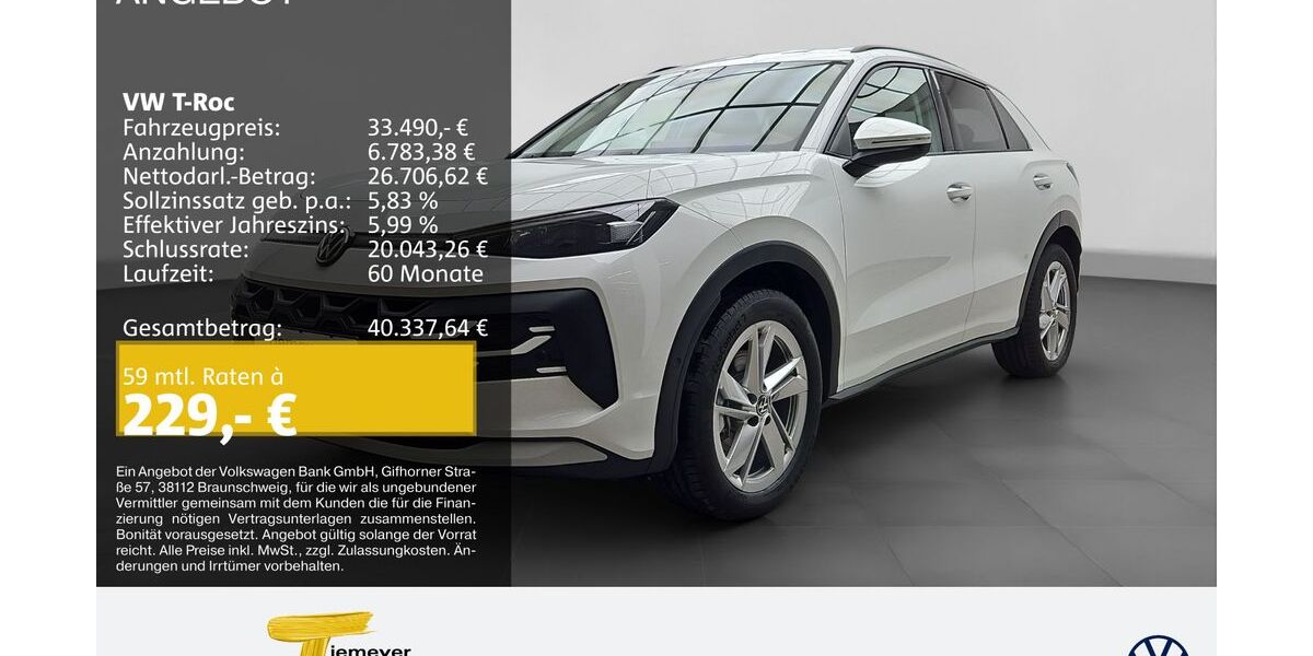 VW T-Roc 6.999 km 33.390 &euro; Remscheid 42897