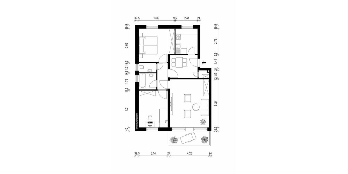 Etagenwohnung Neuss Rosellen - 3 Zimmer, 72 m&sup2;, 215.000&euro; | Angebot:26154718