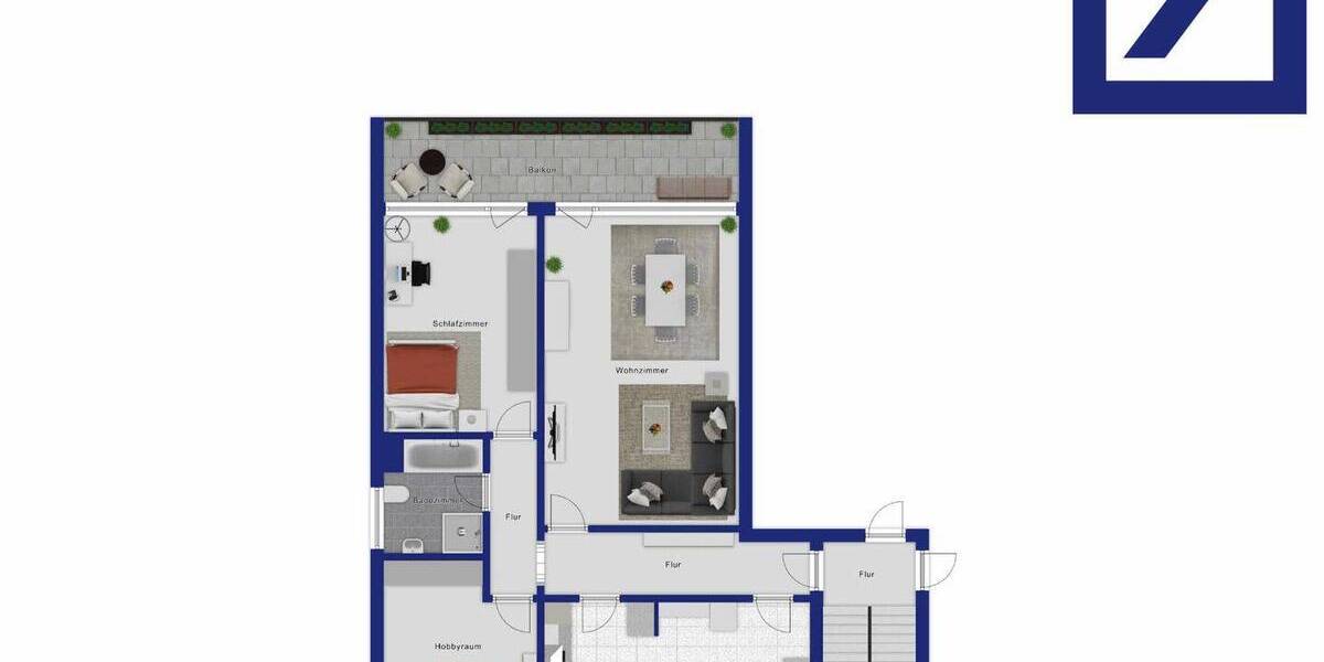 Etagenwohnung Ratingen Lintorf - 3 Zimmer, 103 m&sup2;, 305.000&euro; | Angebot:25686198