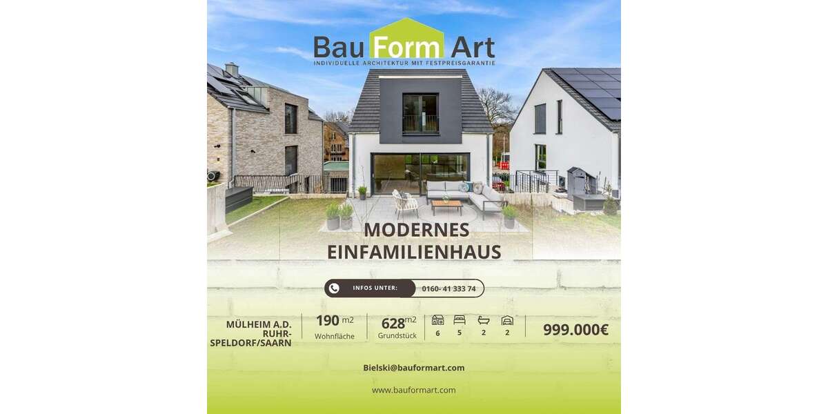Einfamilienhaus Mülheim an der Ruhr Broich - 6 Zimmer, 190 m&sup2;, 999.999&euro; | Angebot:26190283