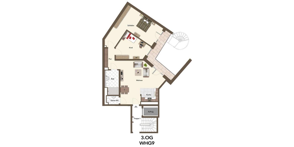 Etagenwohnung Düsseldorf Pempelfort - 3 Zimmer, 113 m&sup2;, 2.130&euro; | Angebot:23629882