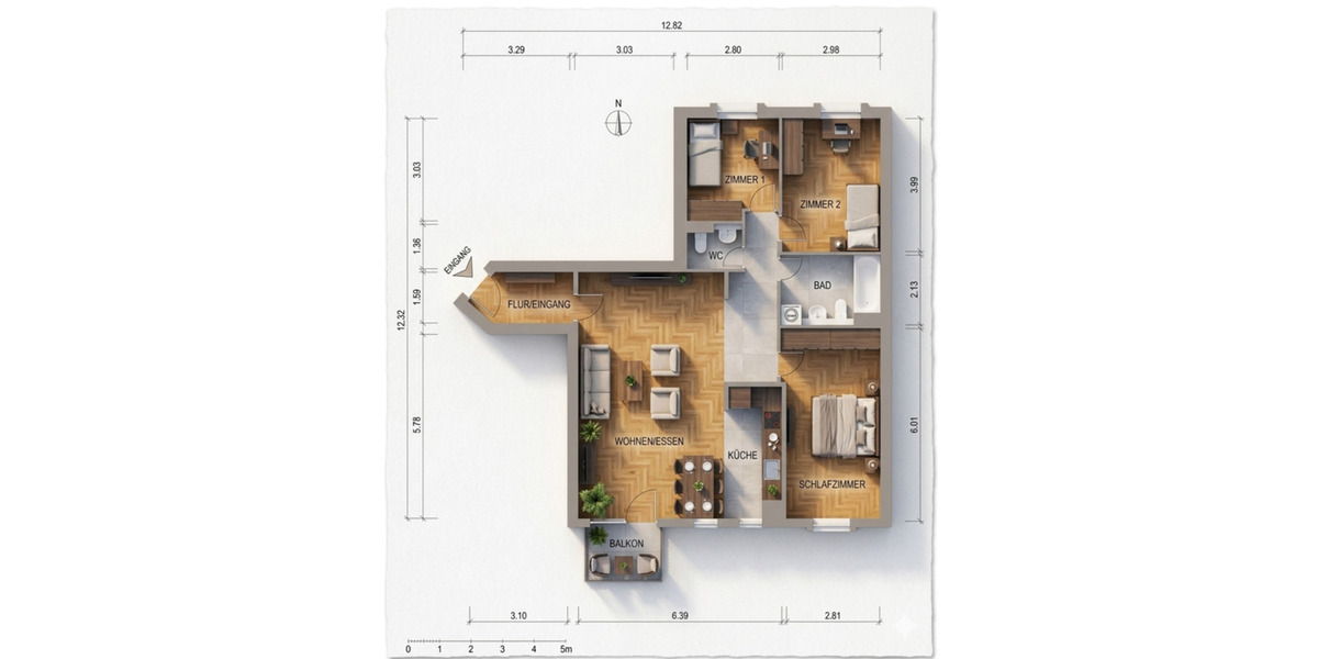 Dachgeschoßwohnung Frechen - 4 Zimmer, 94 m&sup2;, 425.000&euro; | Angebot:25772336