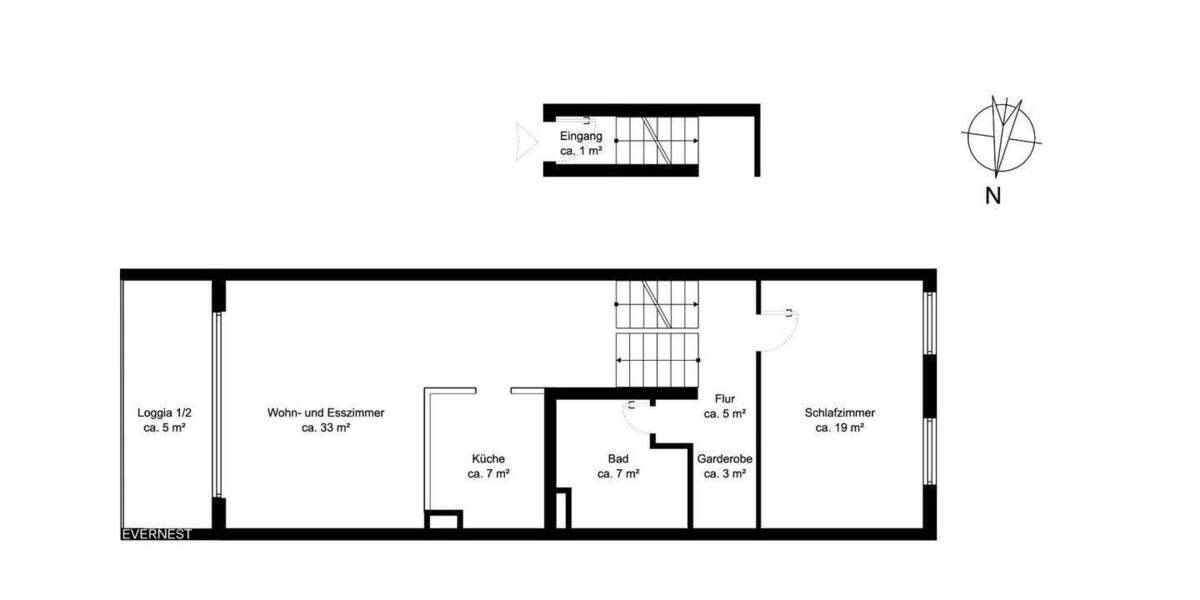 Etagenwohnung Köln Junkersdorf - 4 Zimmer, 113 m&sup2;, 349.000&euro; | Angebot:26027628