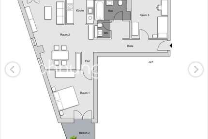 Wohnung Köln - 3 Zimmer, 93 m&sup2;, 1.268&euro; | Angebot:26133811