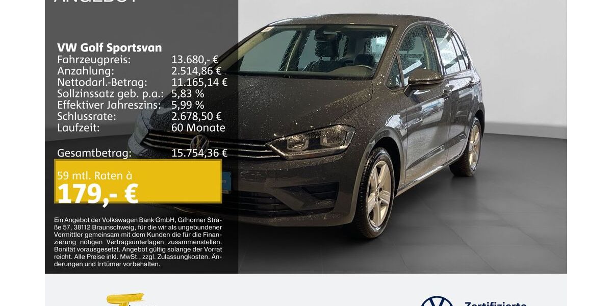 VW Golf Sportsvan 45.533 km 12.980 &euro; Remscheid 42897