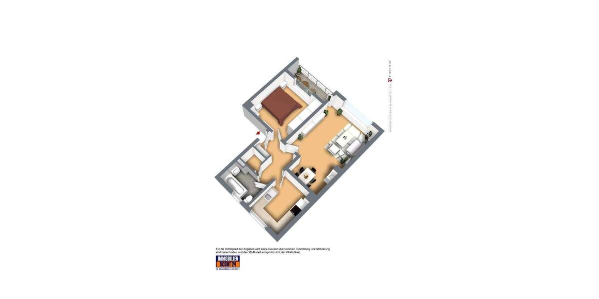 Etagenwohnung Remscheid Lüttringhausen - 2 Zimmer, 60 m&sup2;, 468&euro; | Angebot:26149955