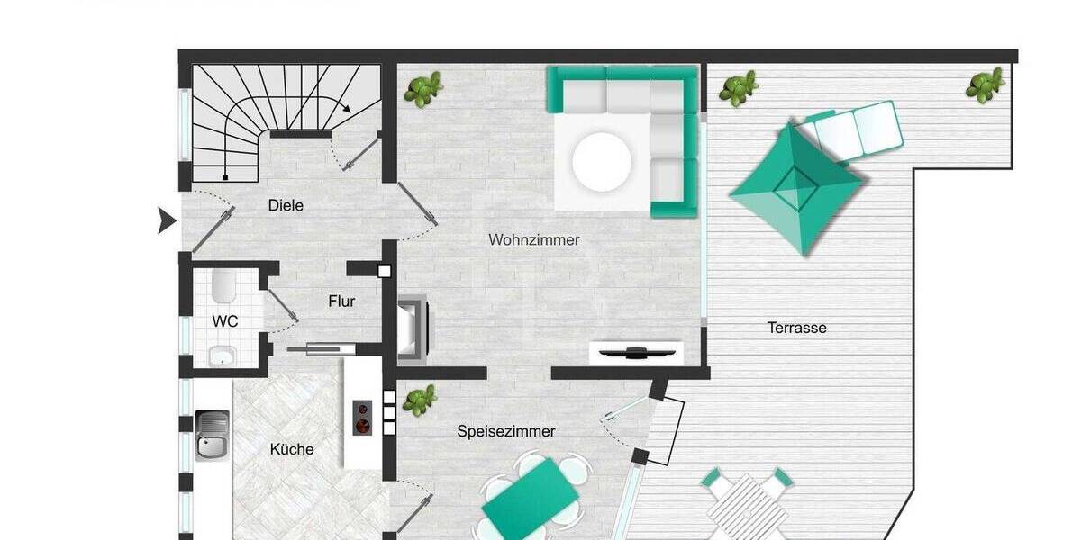 Reihenmittelhaus Köln Flittard - 4 Zimmer, 100 m&sup2;, 499.000&euro; | Angebot:26751542