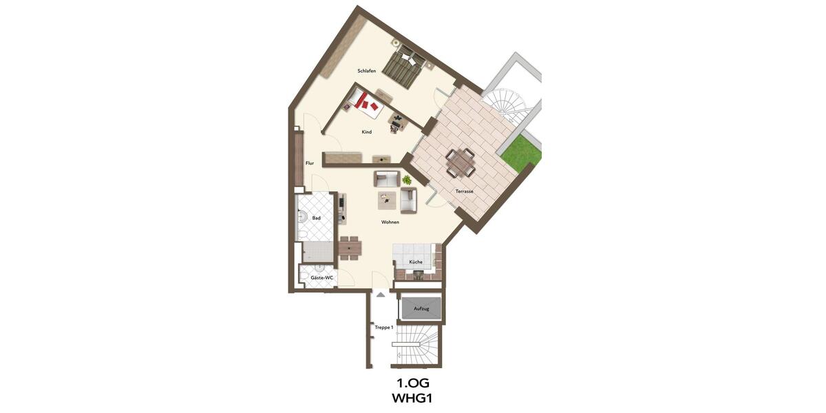 Etagenwohnung Düsseldorf Pempelfort - 3 Zimmer, 116 m&sup2;, 2.200&euro; | Angebot:23152003