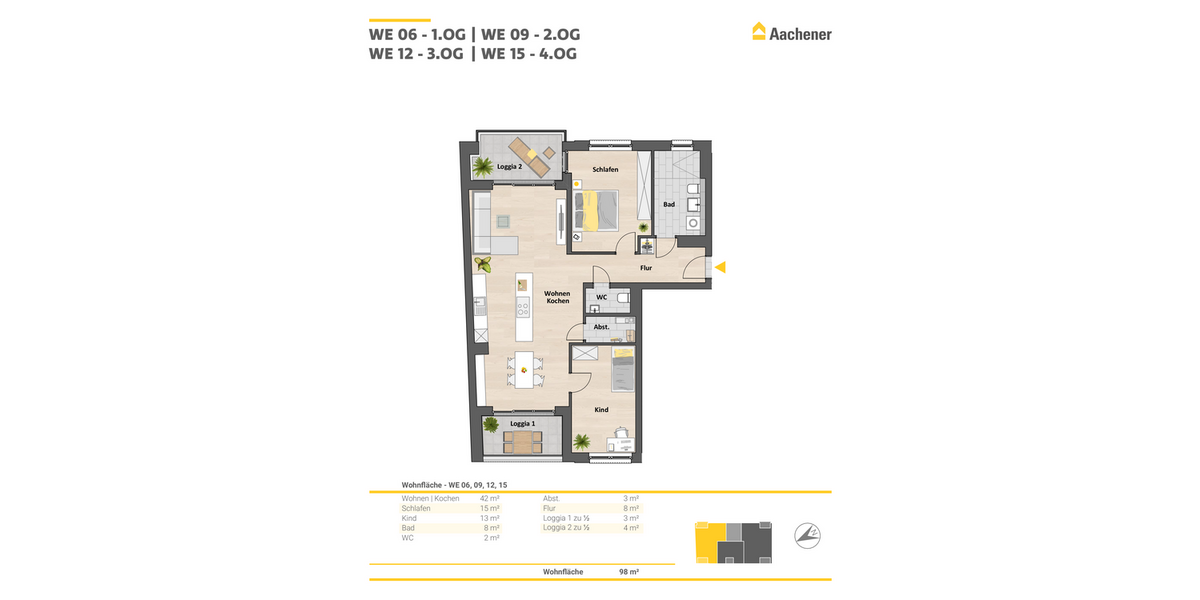 Etagenwohnung Ehrenfeld Ehrenfeld - 3 Zimmer, 98 m&sup2;, 752.500&euro; | Angebot:24760449