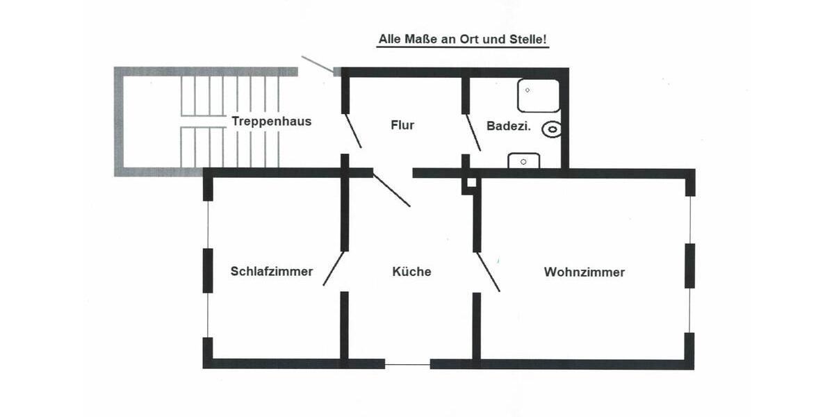 Etagenwohnung Schwelm - 2 Zimmer, 62 m&sup2;, 475&euro; | Angebot:26272570