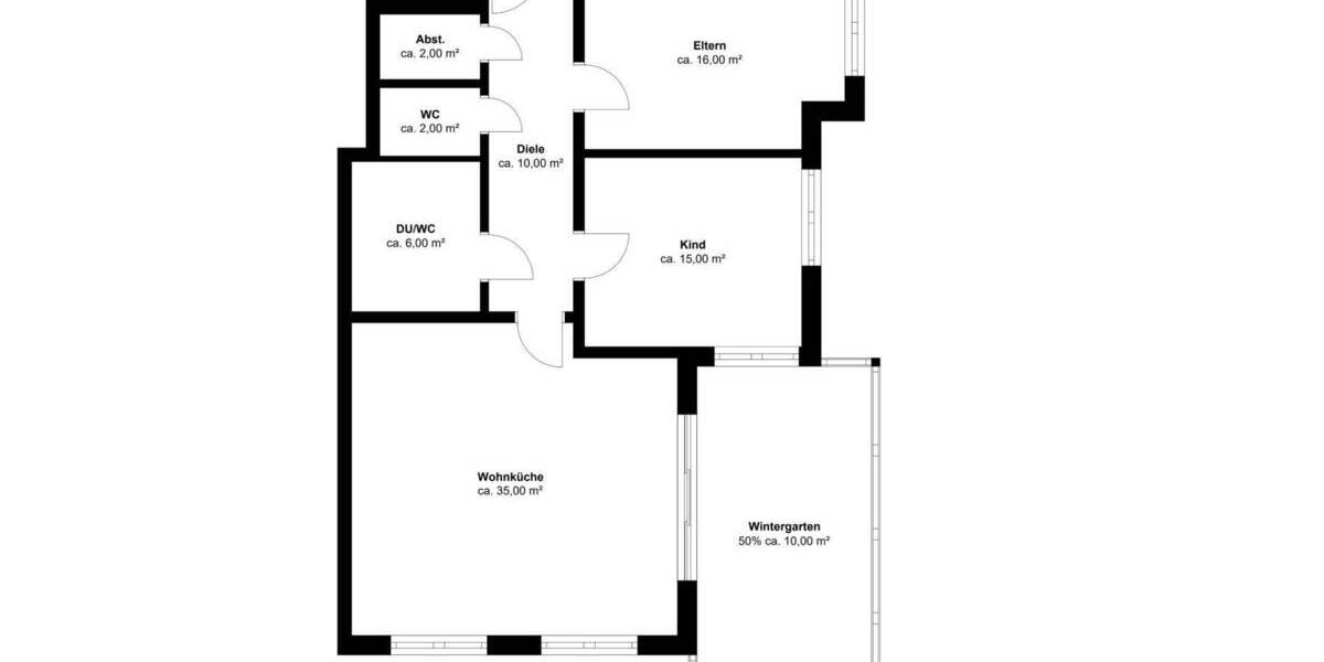 Etagenwohnung Pulheim - 2 Zimmer, 55 m&sup2;, 350.000&euro; | Angebot:25686578