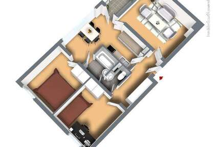 Wohnung Solingen Solingen-Mitte - 3 Zimmer, 73 m&sup2;, 719&euro; | Angebot:26273295