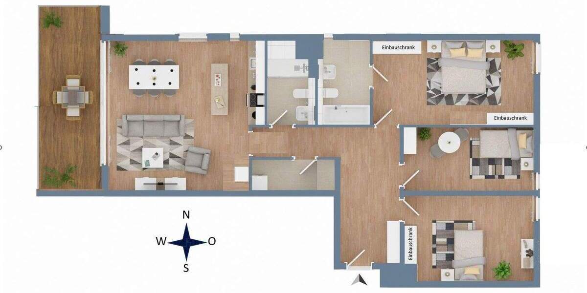 Etagenwohnung Düsseldorf Düsseltal - 4 Zimmer, 129 m&sup2;, 1.250.000&euro; | Angebot:25877193