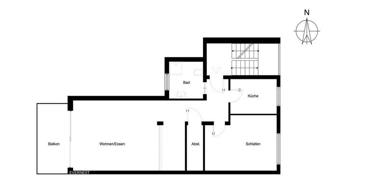 Etagenwohnung Düsseldorf Ludenberg - 2 Zimmer, 80 m&sup2;, 299.000&euro; | Angebot:26204335